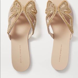 Sophia Webster motif crystal slide sandals in size EU 38.5